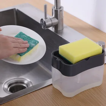 Преносим опаковка сапун с Кухненски Преса за препарат С Гъба Автоматично дозиране система течности Кухненски Инструменти за почистване на баня