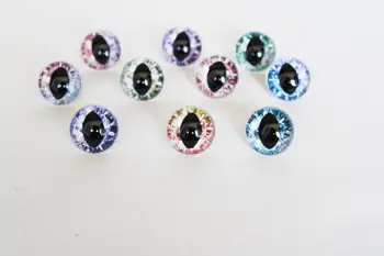 10 чифта разноцветни играчки котешки очи от 9 мм до 30 мм, с ръчно мивка за куклено находки -MT5