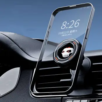 Магнитен Кола за мобилния си телефон, отдушник, мобилна поставка, въртящи се на 360 градуса Титуляр за телефон, 8 силни магнити, автомобилни аксесоари