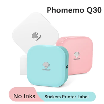 Phomemo Q30 Labeller Машина, Мини Джоб за етикети Термотрансферен DIY Дата Стикер Безжична Labeller машина е Различен Этикеточная хартия