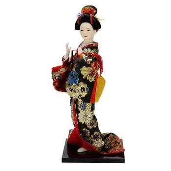 12-Инчов Японската Кукла-Гейша В Традиционните Японски Кимона Кукла-Гейша В Кимоно Скулптура С Традиционното Кимоно Винтажным