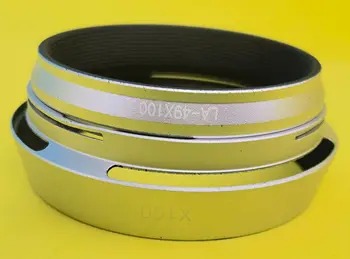 Сребърен преходни пръстен за обектива LH-X100 49 мм, метален сенник за обектив за обектив Fuji X100 X70 X100S X100T, преходни пръстен за сенници
