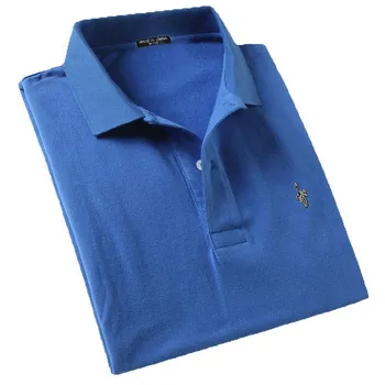 Висококачествена мъжка тениска с ревера, 100% Памук, Предосенняя тениска Поло с цифрово Павлином, Поло Риза с къс ръкав RL811