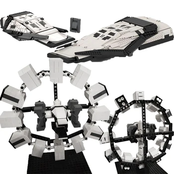Moc Междузвездното Тухли, модел на космически кораб, строителен блок, Рейнджър и Посадъчен апарат, Дирижабъл, Модел на самолета, играчки, подаръци за рожден Ден за деца