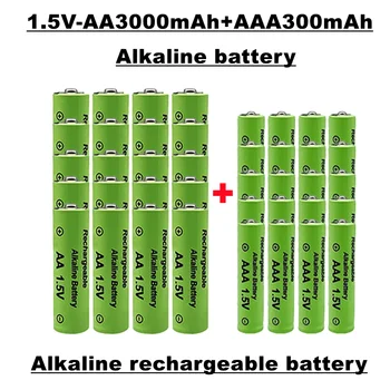 Акумулаторна батерия от 1,5 Aaa + aa, 3000 mah + 3000 mah, подходяща за дистанционни управления, играчки, часовници, радиостанции и т.н., се продава опаковка