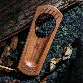 7-Струнен Арфа в древен стил, Дървена, ръчно Лира, Струните на Арфа, Музикални инструменти за начинаещи
