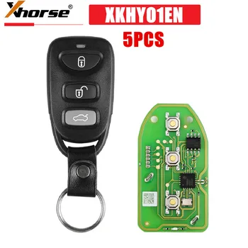 5 бр./лот Xhorse XKHY01EN Кабелна Универсално Дистанционно ключ за Hyundai 3 + 1 Бутон Английска версия, работеща с инструмент Xhorse VVDI Key