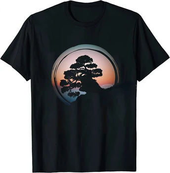 JHPKJBonsai Tree В японски Стил, Мъжка Тениска, Тениски с аниме, Манга, Забавни Camisas Hombre, Мъжка Тениска с къс ръкав, Творчески О-образно деколте C