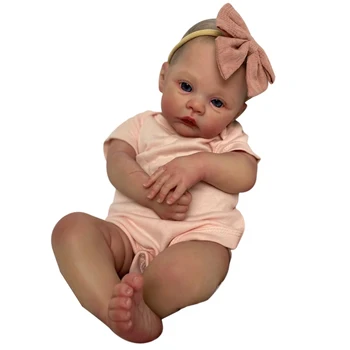 18 Инча Reborn Baby Ролеви Игри 3D Кожа Reborn Baby Doll Видими Вени Успокояващи Играчки с празна карта Бутилка За Хранене Коледен Подарък