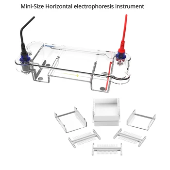 Резервоар за хоризонтална електрофореза LABGIC Мини размер, инструмент за хоризонтална електрофореза среден размер