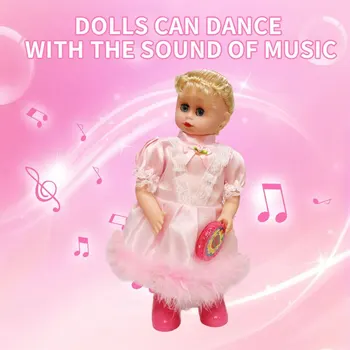 Детска Електрическа плюшен играчка, кукла, Поющая, която Свири В Къща, имитирующая кукла, може да започне да мига, Празничен подарък за рожден Ден За момиче