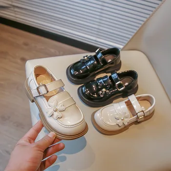 Есен Нова Кожена Обувки за момичета Подметка, Детска Студентски обувки В стил Колеж, Принцеса да се Изяви