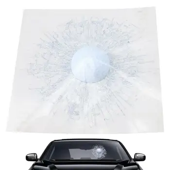 Стикер на прозорец с разбито стъкло за голф, Томбола, 3D удря топката, Оформление на автомобила, Забавен стикер за автомобил, Водоустойчив имитация, самозалепващи аксесоари