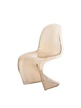 Скандинавски цветни стол Пан Тун, S-образен Дизайн на стол, стол за прием на гости, Модерен Пластмасов стол за хранене, просто козметичен стол