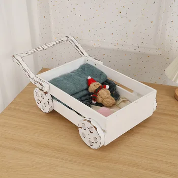 Реквизит за снимки на новородени Малка Дървена Бебешко легло камера Модел автомобил Позирующая Декоративни Дървени Мебели Детска легло с Дрогом