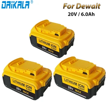 100% Оригинална Батерия 20V 6.0 Ah MAX Подмяна на електрически инструменти за DeWalt DCB184 DCB181 DCB182 DCB200 20V 8A 6A 18Volt 20v Батерия