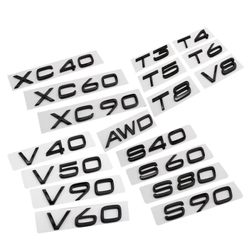 ABS Черна Стикер С Емблемата на Колата Стикер На Багажника, Стикер За Volvo XC40 XC90 C70 V90 XC60 V40 V60 V50 S60 S90 в D2, D5, Стикер VOLVO