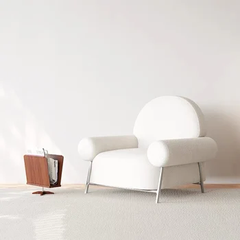 Бял Преносим Стол за сядане с облегалка, Модерен дизайн, стол за дневна, за четене, Poltronas Para Сала, Домашен декор