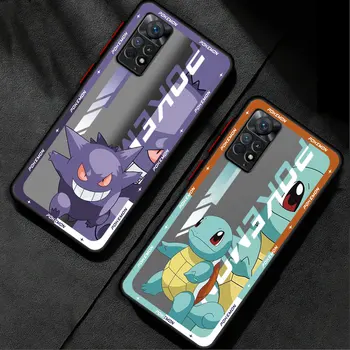 Pikachu Генгарс Snorlaxs Матов Калъф за телефон Redmi Note 12S 11Pro 8 9s K40 8t 10S A1 9 12 5G 12C 11ProPlus Противоударные Седалките