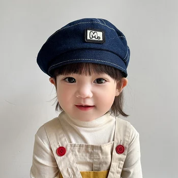 Зимни Детски необходимо за момичета и момчета, Детски каубойски шапки, Облекла за бебета, подпори за фотография, Детска шапка в корейски стил от 3 до 8 години