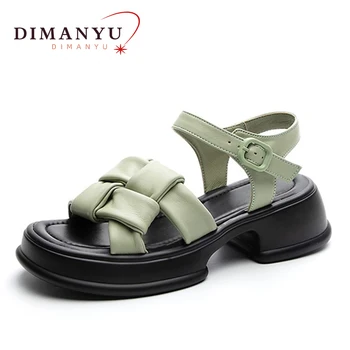 Дамски сандали DIMANYU /2023, Лятна новост, Дамски ежедневни обувки с отворени пръсти, Големи размери 41, 42, 43, дамски сандали
