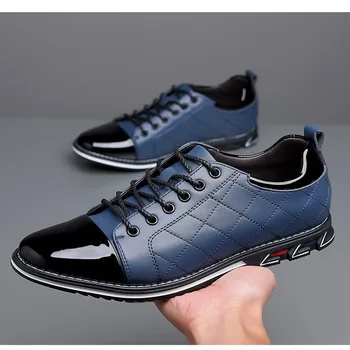 2022 Нови Дизайнерски Oxfords Голям Размер 38-48, Кожени мъжки обувки, Модерни Ежедневни сватбени модела обувки без закопчалка, Zapatos