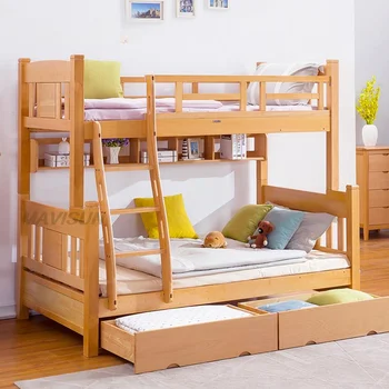 Двуетажни Детски Легла в Насипно състояние Стил За Съхранение на Нещата е един Малък Апартамент от Бебешки Легла Спестяване на Пространство Camas De Dormitorio Мебели За Спалня