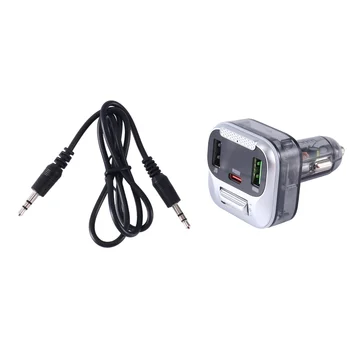 E75 Автомобилен Bluetooth FM-Предавател USB Зарядно Устройство за Автомобилни Аксесоари Черен