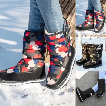 Чифт обувки, зимни Топли, Студени, брызгозащищенные, с плетене на една кука и линия, плюшени, сгъстено, Удобни Зимни обувки, Зимни работни ежедневни обувки за мъже