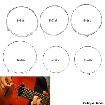 1 Бр Китарните струни Тип 6 От въглеродна стомана Китарните Струни за електрическа китара Струни за акустична народната китари-Класическа китара,