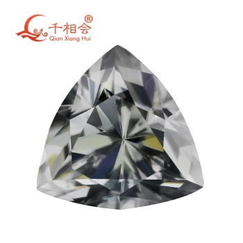 грей муассанит триъгълна форма триллионной форми сив цвят, отделяща се скъпоценен камък за бижута qianxianghui