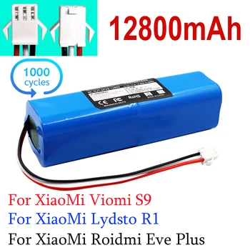 Подмяна на XiaoMi Lydsto R1 Roidmi Eve Plus Viomi S9 Робот-прахосмукачка Батерия с капацитет 12800 ма Аксесоари, резервни Части