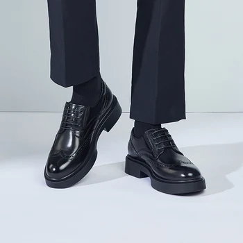 Kangnai/Мъжки официалната обувки с перфорации тип 