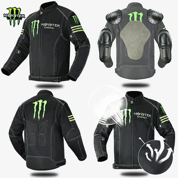 Мъжки текстил яке за състезателни мотоциклети Monster Energy, състезателна яке SPR, дрехи за езда, Мотоциклетное екипировка