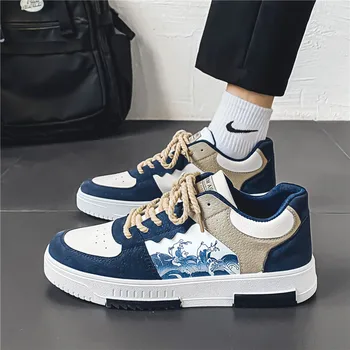 Мъжки обувки, Нови дишащи малки бели обувки, корейската версия, тенденция универсална ежедневни обувки, износостойкая спортни обувки, градинска обувки
