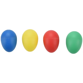 48 Бр., набор от пластмасови шейкеров за яйца 4 различни цветове, ударни музикални яйчни Маракас, детски играчки
