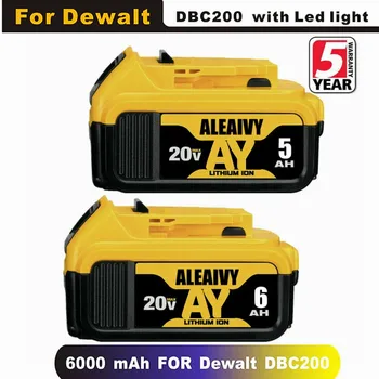 Подмяна на електрически инструменти с максимална Батерия 20V 6.0 Ah за DeWalt DCB184 DCB181 DCB182 DCB200 20V 3А 5А 6А 18Volt 20v Батерия