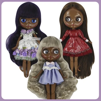 ICY DBS Blyth 1/6 Кукла Съвместно Тялото на 19 Ставите на Тялото на 30 см Кукла Африканска Темнокожая Тен на Кожата САМ Грим Подаръци На Специална Цена