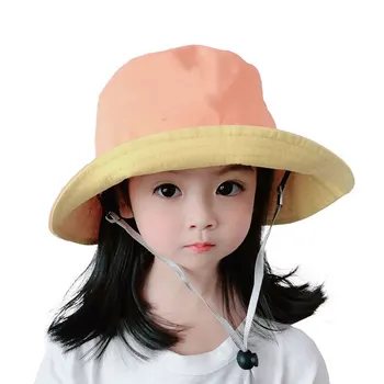 Козирка и рибарска шапка с слънцезащитни продукти, подходящи за момичета 4-9 години за пътуване на открито