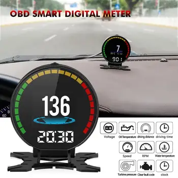 Автомобили Obd Hud дисплей, многофункционална скоростомер, цифров диагностична система за предупреждение