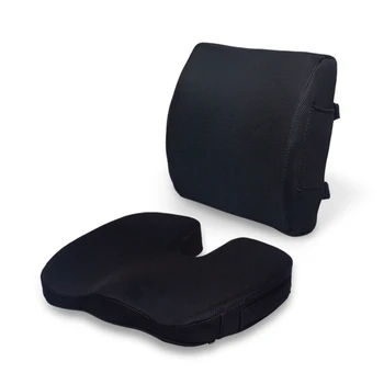 Възглавница за подкрепа на долната част на гърба с регулируем ремък-Възглавница за стол за облекчаване на болки при ишиас-С калъф стирающимся