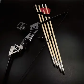 Мини-съставна част на лъка и стрелите за стрелба с лък за игри, подарък лък със стрели от неръждаема стомана