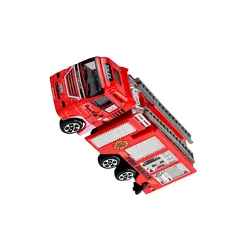 Модел Пожарникар камион, Обучающаяся Игра, Кола с Изкуствен Двигател, Детска играчка, Преносим Метален Интерактивен Рожден Ден