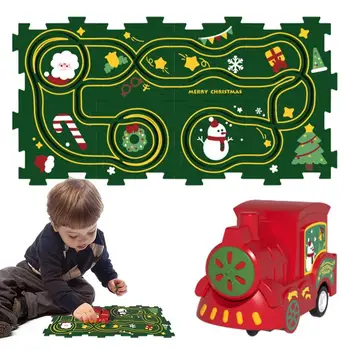 Игри набор от Пъзел Track Car, Логическа игра, развитие на Креативна играчка Monetssori, Електрическа количка, Вагоностроительная играчка за деца