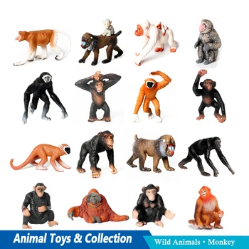 Маймуна, Горила Имитация на горски джунглата Фигурки на животни Колекция от аниме Пластмасови Фигурки на Животни Играчки Новите детски играчки