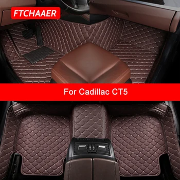 FTCHAAER Потребителски автомобилни постелки За Cadillac CT5 Автоаксесоари Килим за краката
