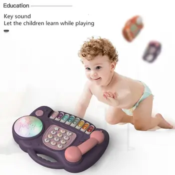 Детски играчки-телефони за 13-24 месеца, многофункционален телефон, музикални играчки, барабанист, пиана, играчка за ранно обучение на бебетата